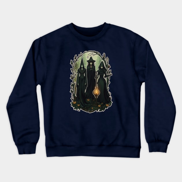 Creepy Forest Coven Crewneck Sweatshirt by DarkSideRunners